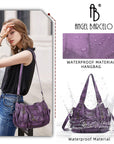 Tie-Dye Multi-Zip Hobo Shoulder Crossbody Bag
