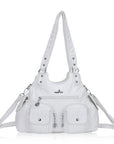Tie-Dye Bag Womens Y2K Hobo Purse Faux Leather