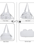 Tie-Dye Bag Womens Y2K Hobo Purse Faux Leather