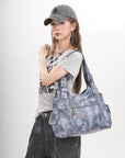 Women's Vintage Tie-Dye Hobo Shoulder Bag