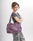 Women's Vintage Tie-Dye Hobo Shoulder Bag