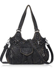 Multiple Zipper Crossbody Grunge Retro Bag