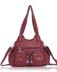 Tie-Dye Bag Womens Y2K Hobo Purse Faux Leather