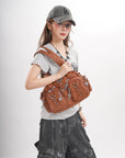 Multi-Pocket Top Handle Shoulder Purse for Women
