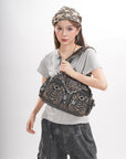 Multi-Pocket Top Handle Shoulder Purse for Women