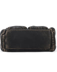 Grunge Style Top Handle Handbag – Studded Biker Shoulder Purse