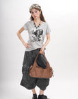 Vintage Moto Crescent Shoulder Bag