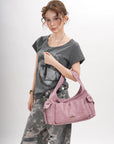 Vintage Moto Crescent Shoulder Bag