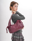 Vintage Moto Crescent Shoulder Bag
