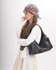 Vintage Moto Crescent Shoulder Bag