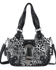 Y2K Leopard Print Studded Large Satchel Bag