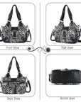 Y2K Leopard Print Studded Large Satchel Bag