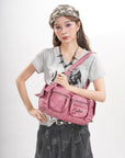 Women’s Multi-Pocket Satchel Purse | Shoulder & Crossbody Handbag