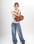 Women’s Multi-Pocket Satchel Purse | Shoulder & Crossbody Handbag