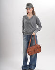 Women’s Multi-Pocket Satchel Purse | Shoulder & Crossbody Handbag