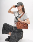 Women’s Multi-Pocket Satchel Purse | Shoulder & Crossbody Handbag