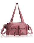 Women’s Multi-Pocket Satchel Purse | Shoulder & Crossbody Handbag