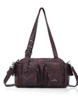 Women’s Multi-Pocket Satchel Purse | Shoulder & Crossbody Handbag