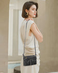 Multi-Zip Crossbody Purse with Tassel Pulls