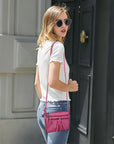 Multi-Zip Crossbody Purse with Tassel Pulls