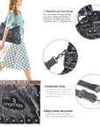 Oversized Vintage Denim Tote Bag | Studded Y2K Shoulder Purse