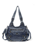 Hobo Purses Vegan Leather Retro Metal Studs Y2K Designer Bags for Women