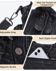 Large Braided Multi-Pocket Hobo Shoulder Bag with Crossbody Strap