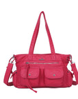 Solid color Wash Comfort Classic tote/Hobo bag-Angelkiss Bag
