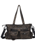 Solid color Wash Comfort Classic tote/Hobo bag-Angelkiss Bag