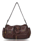 Y2K Multi-Pocket Cargo Satchel Bag for Shoulder or Crossbody Carry