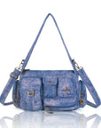 Y2K Multi-Pocket Cargo Satchel Bag for Shoulder or Crossbody Carry