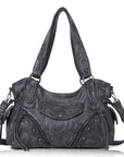 Studded Slouchy Hobo Shoulder Bag with Side-Tie Details