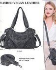 Studded Slouchy Hobo Shoulder Bag with Side-Tie Details