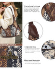 Vintage Studded Hobo Bag – Washed PU Leather Shoulder Purse