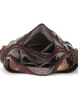 Vintage Studded Hobo Bag – Washed PU Leather Shoulder Purse