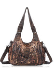 Large Multi Pocket Hobo Purse for Women with Adjustable Strap