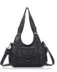Large Multi Pocket Hobo Purse for Women with Adjustable Strap
