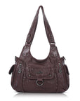 Large Multi Pocket Hobo Purse for Women with Adjustable Strap