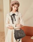 Large Multi Pocket Hobo Purse for Women with Adjustable Strap