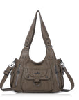 Large Multi Pocket Hobo Purse for Women with Adjustable Strap