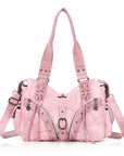 Y2K Vintage Moto Multi-Pocket Shoulder Bag – Slouchy Everyday Purse