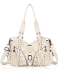 Y2K Vintage Moto Multi-Pocket Shoulder Bag – Slouchy Everyday Purse