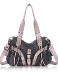 Y2K Vintage Moto Multi-Pocket Shoulder Bag – Slouchy Everyday Purse