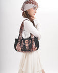 Vintage Utility Organizer Shoulder Bag