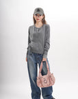 Vintage Utility Organizer Shoulder Bag