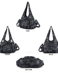 Leopard & Tie-Dye Hobo Shoulder Bag