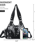 Leopard Print Y2K Shoulder Bag with Studded Details