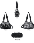 Leopard Print Y2K Shoulder Bag with Studded Details