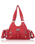 Small Everyday Shoulder Purse with Front Zip Pockets