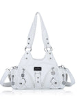 Small Everyday Shoulder Purse with Front Zip Pockets